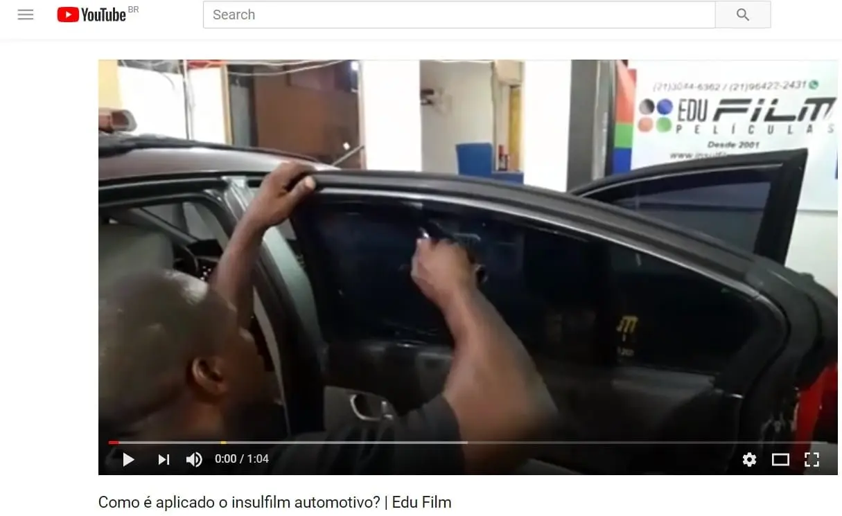 Como é aplicado o insulfilm automotivo?